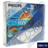  CD-RW 700Mb Philips 12x Slim (5)