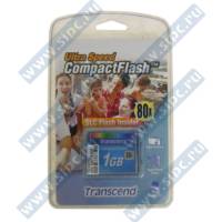   Compact Flash 1Gb Transcend (TS1GCF80) 80x